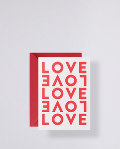 Grußkarte mit rotem Umschlag LOVE